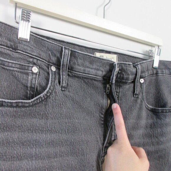 Madewell The Perfect Vintage Jean Women 31 Black Ankle Cotton Denim Distress 630 - Picture 7 of 13